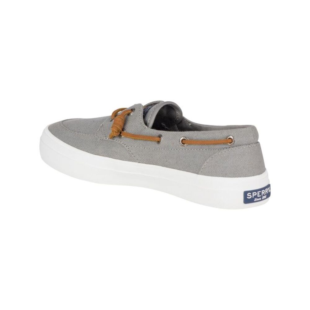 SPERRY Womens Gray Faux Laces Crest Boat Toe Platform Slip On Boat Shoes 6 M - Picture 3 of 4